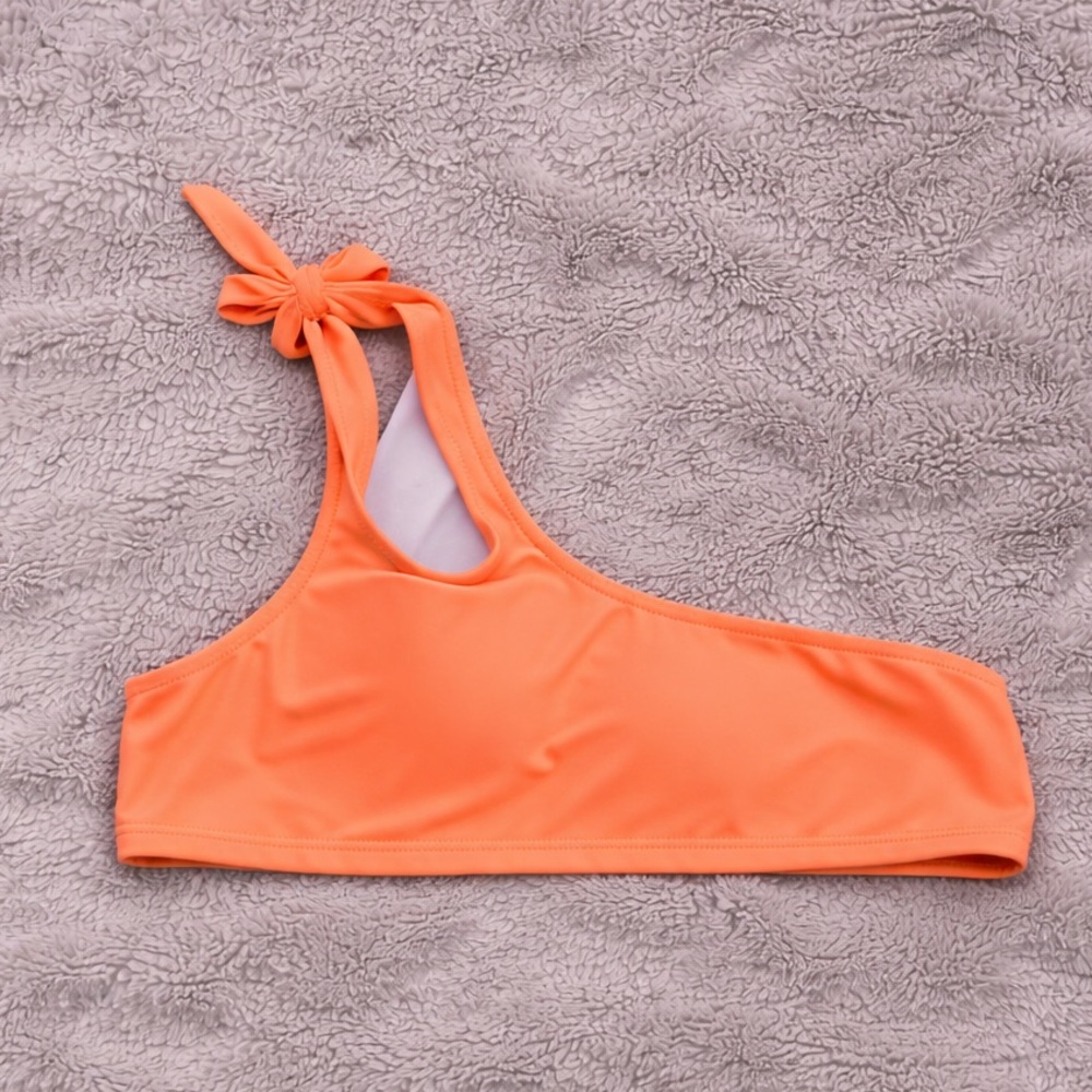 One shoulder bikini top Size XL Bright Orange
